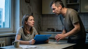 „Denn wenn du jetzt gehst, brauchst du gar nicht wiederzukommen.“ drohte Julia und legte ihrem Mann eine Mappe mit Kontoauszügen auf den Tisch